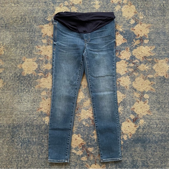 NWT Madewell Maternity Over-the-Belly Skinny Crop Jeans in Dewey Wash 24 - Picture 5 of 7